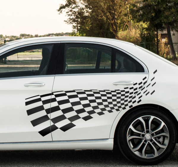 Race vlag bestickering auto