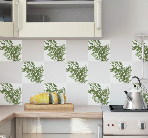 Tegelstickers keuken planten