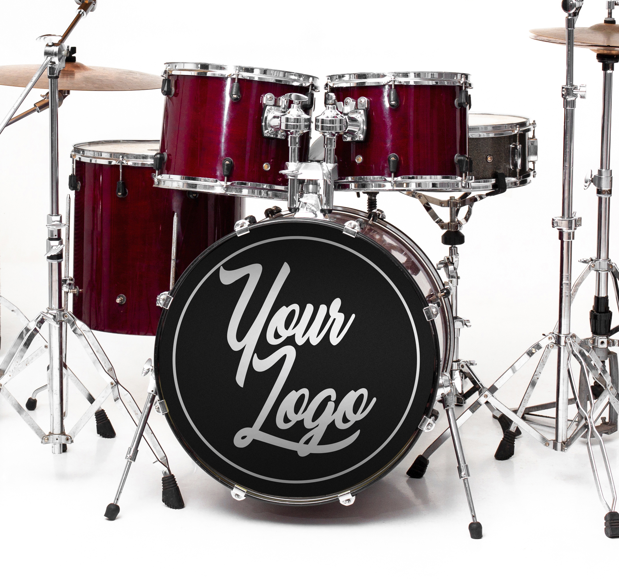 Op maat gemaakte basdrumvellen Geen mensen muurstickers